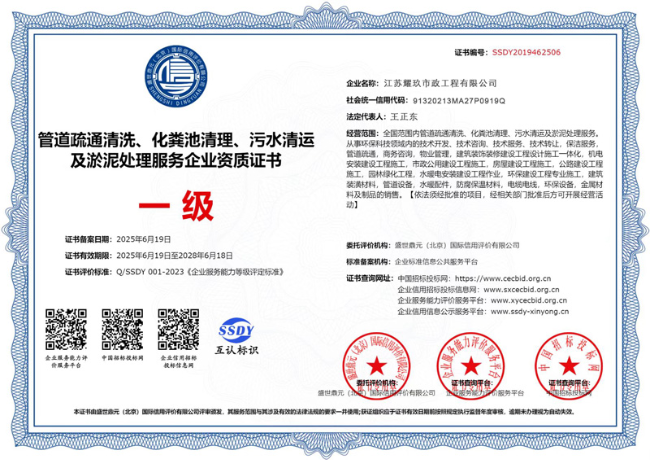 下城企业资质证书